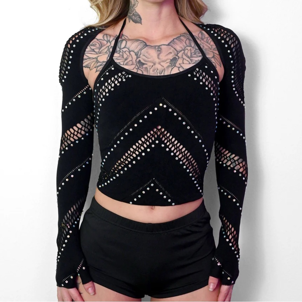 Suspex Black Halter with Bolero Set (ONE SIZE)